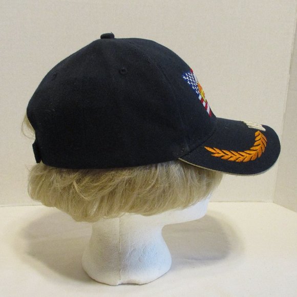 USA Graphic Eagle American Flag Black White Adjustable Snap Back Hat - Picture 3 of 9